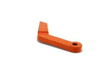 Saman balyası yedek parça durdurucu kol, beyaz arka planda izole ön manzara