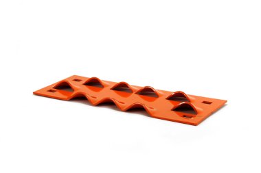 Saman balyası yedek parça durdurucu plaka, perspektif arka plan beyaz arkaplan izole