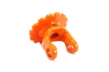 Saman balyası yedek parça ayrımlı şaft çatalı, perspektif görünümü beyaz arkaplanda izole