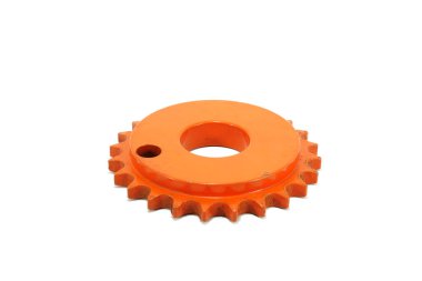 Saman balyası yedek parça sağ çatal dişli, perspektif görünümü beyaz arkaplan izole