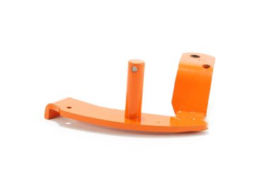 Saman balyası yedek parça ayarlama kolu, perspektif görünümü beyaz arkaplanda izole