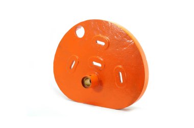 Saman balyası yedek parça kaldırma kamerası, çalılık, perspektif arka plan beyaz arka plan izole