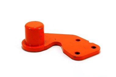 Saman balyası yedek parça yakalama desteği, perspektif üst görünüm beyaz arkaplanda izole