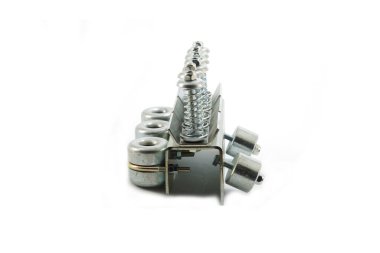 Saman balyası yedek parçası, kenar görünümü beyaz arkaplanda izole