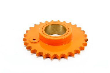 Saman balyası yedek parça pinion, perspektif görünümü beyaz arkaplanda izole