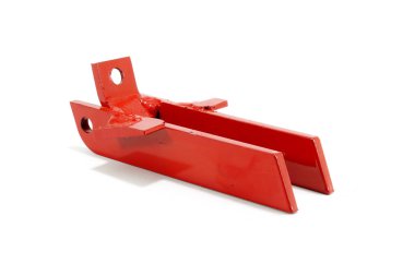 Saman balyası yedek parça bölme saman stop, perspektif görünümü beyaz arkaplan izole