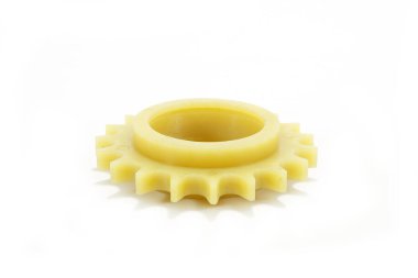 Combine harvester spare part, perspective top view isolated on white background