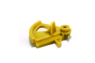 Combine harvester spare part, perspective front view isolated on white background