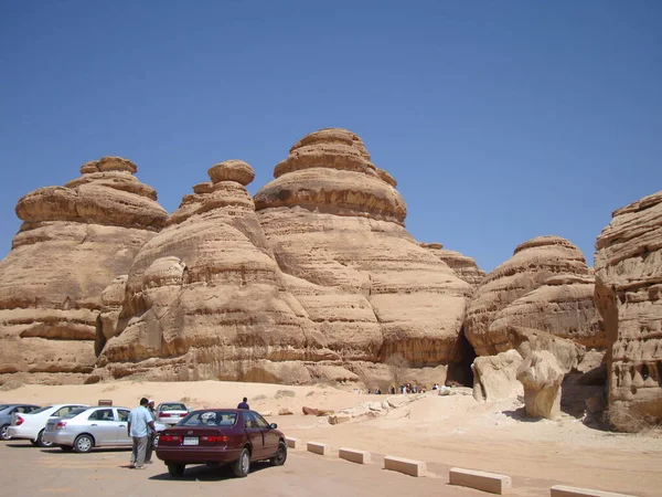 Madain Saleh Saudi Arabia National Heritage — стокове фото