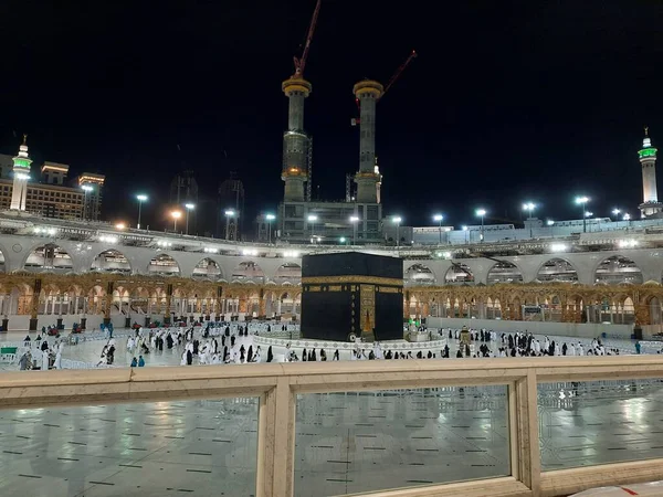 圣城清真寺 Beautiful View Masjid Haram Mecca Masjid Haram 又名麦加大清真寺 是一座环绕沙特阿拉伯麦加卡巴的清真寺 — 图库照片