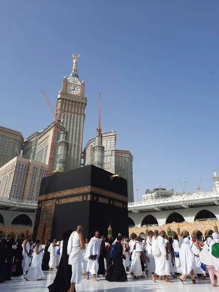 圣城清真寺 Beautiful View Masjid Haram Mecca Masjid Haram 又名麦加大清真寺 是一座环绕沙特阿拉伯麦加卡巴的清真寺 — 图库照片