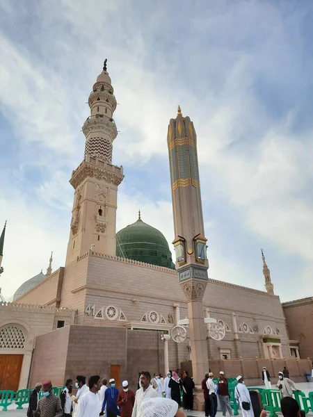 Hermosa Vista Mezquita Del Profeta Masjid Nabawi Medina Masjid Nabawi — Foto de Stock