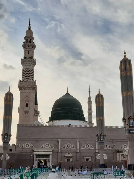 Gyönyörű Kilátás Próféta Mecset Masjid Nabawi Medina Masjid Nabawi Próféta — Stock Fotó