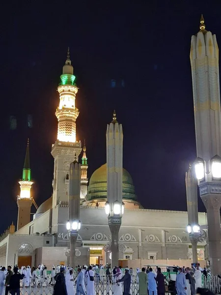 Όμορφη Θέα Του Προφήτη Τζαμί Masjid Nabawi Medina Masjid Nabawi — Φωτογραφία Αρχείου
