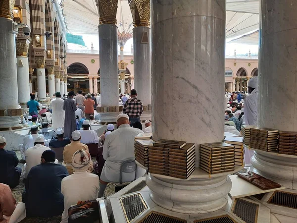 Bella Vista Della Moschea Profeta Masjid Nabawi Medina Masjid Nabawi — Foto Stock