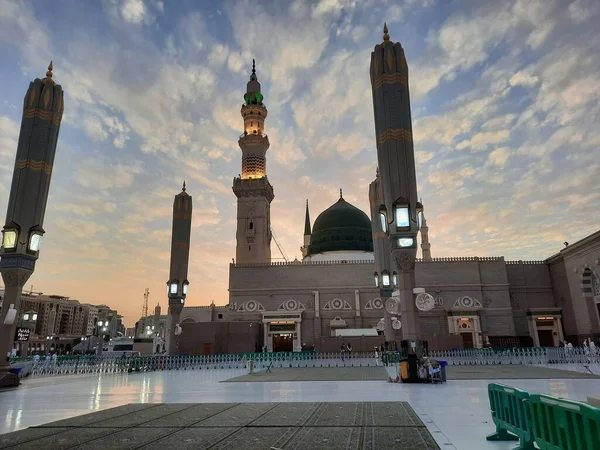 Prachtig Uitzicht Profetische Moskee Masjid Nabawi Medina Masjid Nabawi Profetische — Stockfoto
