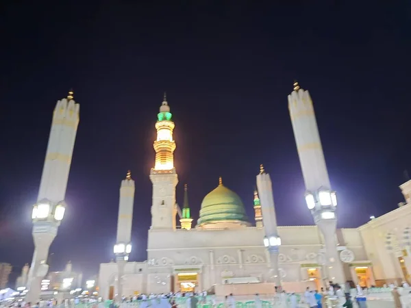 아름다운 예언자 모스크의 메디나 이슬람 예언자 마호메트 Pbuh 사우디아라비아의 메디나 — 스톡 사진