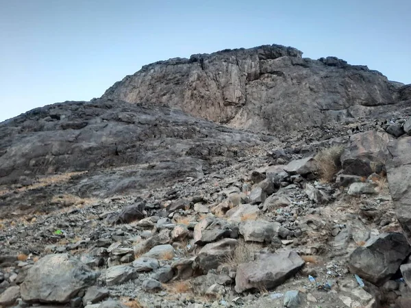 Чудовий Вигляд Гори Аль Нур Хіра Кейв Макка Jabal Nour — стокове фото