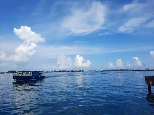 Belle Vue Sur Plage Hulhumale Maldives Hulhumale Est Célèbre Pour — Photo