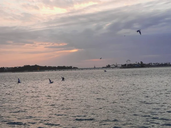 Piękny Zachód Słońca Jeddah Corniche Kornisza Jeddah Znana Również Jako — Zdjęcie stockowe