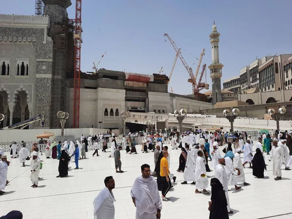 Bei Der Masjid Haram Mekka Versammeln Sich Pilger Aus Aller — Stockfoto