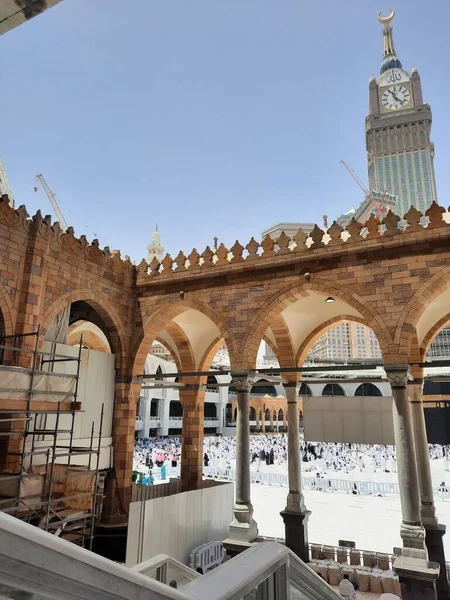 Pengunjung Dari Seluruh Dunia Melakukan Tawaf Masjid Haram Mekkah Sebelum — Stok Foto