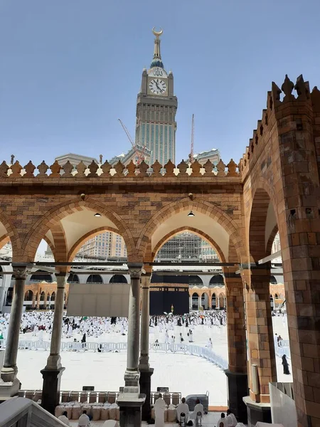 Los Visitantes Todo Mundo Realizan Tawaf Masjid Haram Meca Antes —  Fotos de Stock