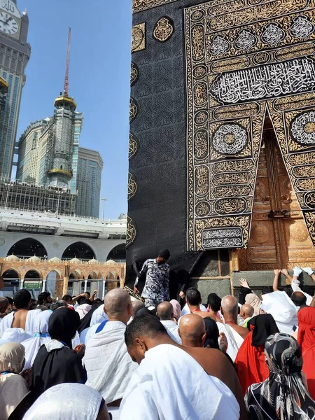 Pilgrims All World Performing Tawaf Masjid Haram Mecca — 스톡 사진