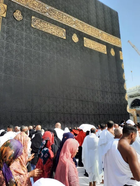 Pilgrims All World Performing Tawaf Masjid Haram Mecca — стоковое фото