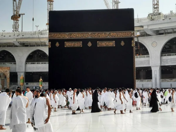 Pilgrims All World Performing Tawaf Masjid Haram Mecca — стоковое фото