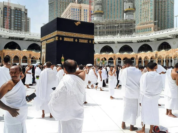 Pilgrims All World Performing Tawaf Masjid Haram Mecca — Φωτογραφία Αρχείου