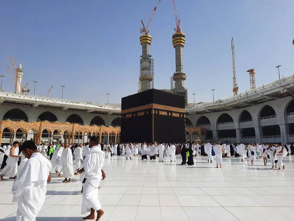 Pilgrims All World Performing Tawaf Masjid Haram Mecca Imagem De Stock