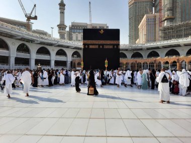 Pilgrims from all over the world are performing Tawaf in Masjid Al Haram in Mecca.