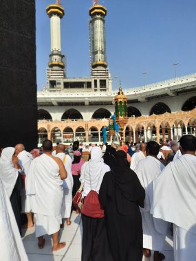 Pilgrims from all over the world are performing Tawaf in Masjid Al Haram in Mecca.