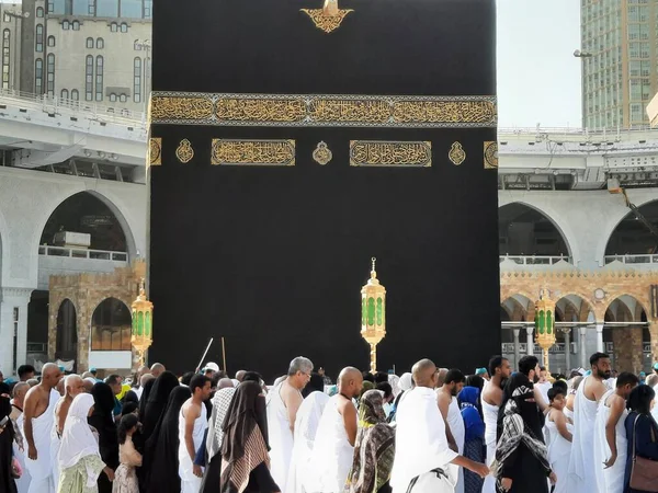 Pilgrims All World Performing Tawaf Masjid Haram Mecca — 스톡 사진