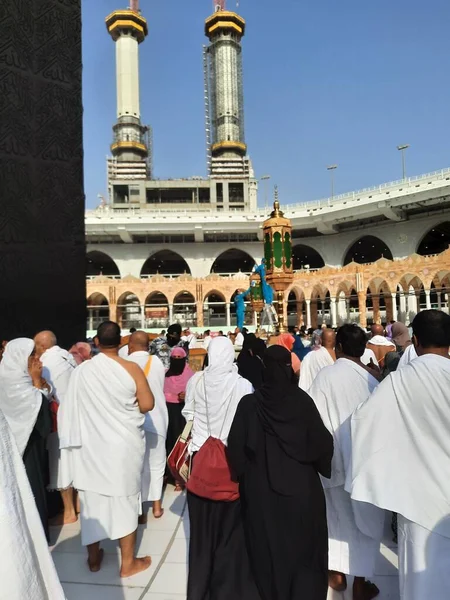 Pilgrims All World Performing Tawaf Masjid Haram Mecca —  Fotos de Stock