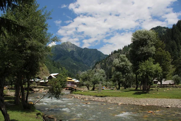 Fantastisk Skönhet Neelumdalen Kashmir Neelum Dalen Känd För Sin Naturliga — Stockfoto