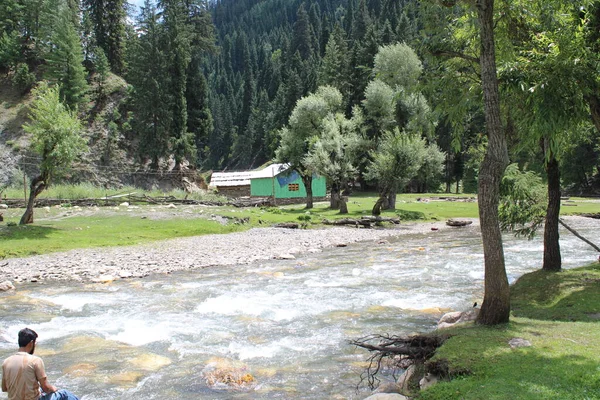 Neelum Vadisi Nin Çarpıcı Güzelliği Kashmir Neelum Vadisi Doğal Güzelliği — Stok fotoğraf