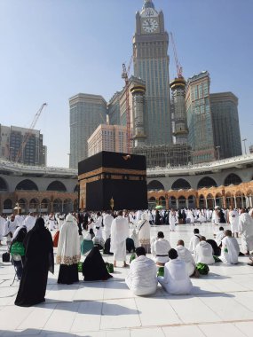 Pilgrims from all over the world are performing Tawaf in Masjid Al Haram in Mecca.