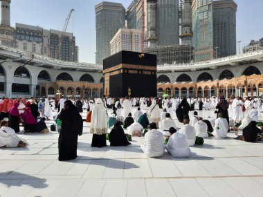 Pilgrims from all over the world are performing Tawaf in Masjid Al Haram in Mecca.