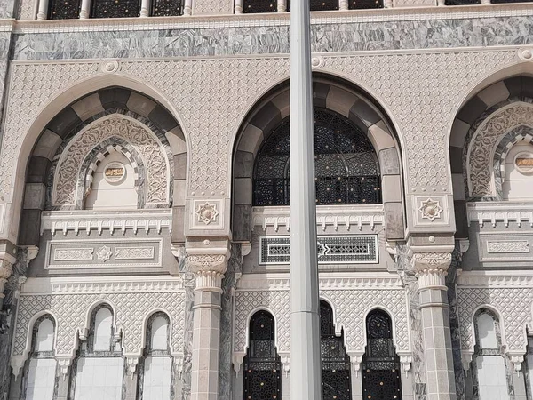 Вид Мечеть Аль Харам Мекке Строительство Расширение Мечети Аль Харам — стоковое фото