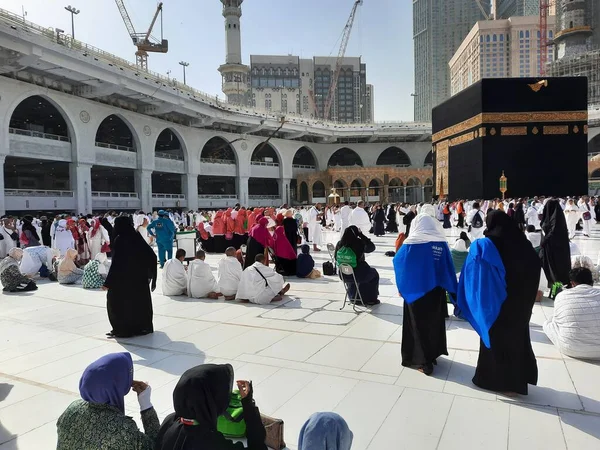 Pilgrims from all over the world are performing Tawaf in Masjid Al Haram in Mecca.