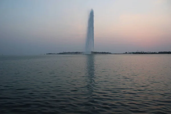 Incredibile Colorato Tramonto Una Bella Serata Sulla Jeddah Corniche — Foto Stock