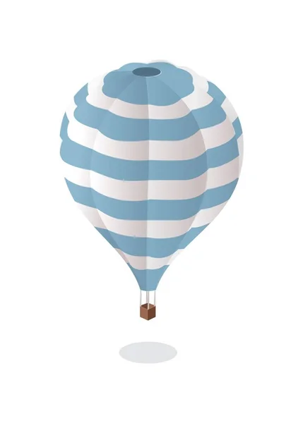 Vector Hot Air Balloon Hovering Air Volumetric Hot Air Balloon — Stock Vector