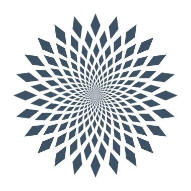 Soyut dairesel eşkenar dörtgen girdabı. Ayçiçeği çekirdeği.