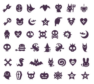 Set of Halloween symbols, icons, and elements