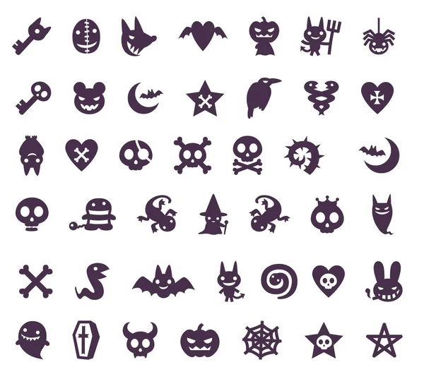 Set of Halloween symbols, icons, and elements