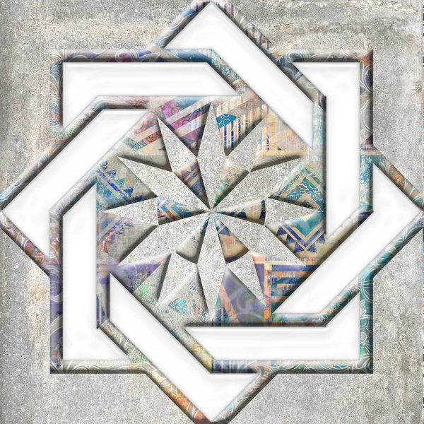 Soyut fraktal arkaplanın 3d görüntüsü. İç tasarım ve iç tasarım için modern geometrik desen.