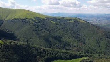 Ukrayna Karpatları 'ndaki Gimba Dağı' nın kuzey yamaçları 