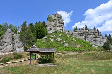 Ortaçağ savunma kompleksi kaya kalesi Tustan 